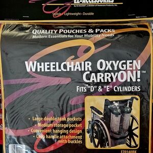 Wheelchair Oxygen Carrier - Black